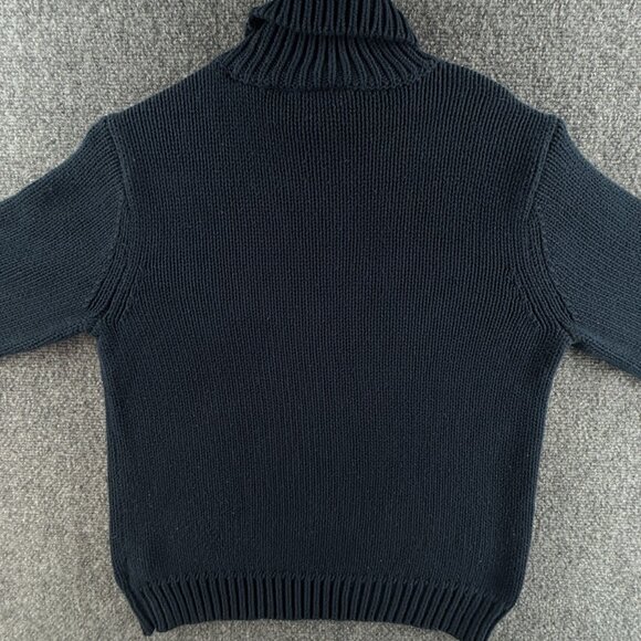 Polo Jeans Ralph Lauren Flag Sweater Knit Large Blue Embroidered Turtleneck - Picture 16 of 16